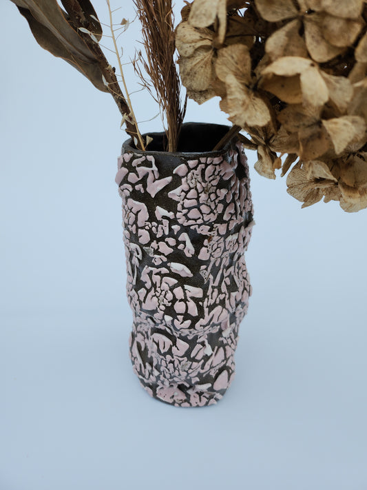 Brun og rosa kravlevase