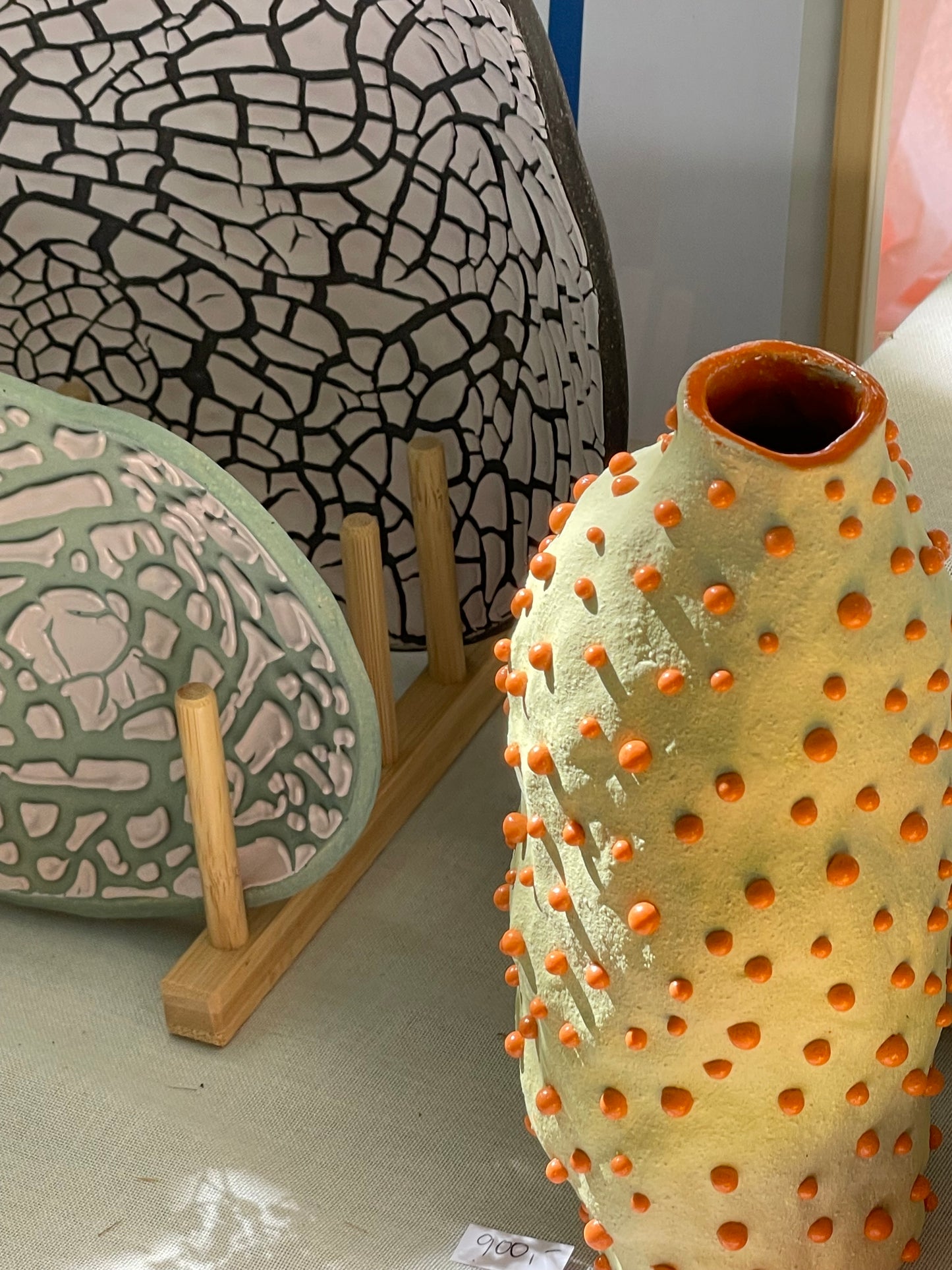 Gul og orange vase